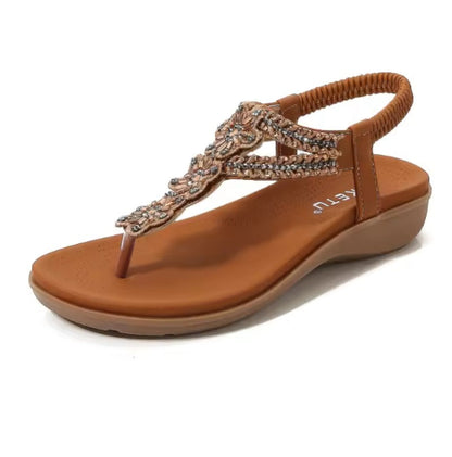 Gerda™ | Boho Komfort-Sandalen mit Perlen