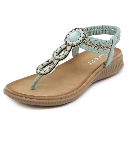 Gerda™ | Boho Komfort-Sandalen mit Perlen