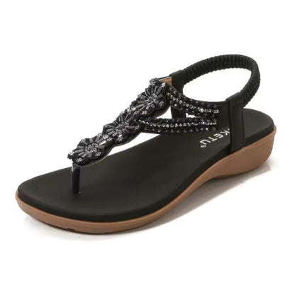 Gerda™ | Boho Komfort-Sandalen mit Perlen