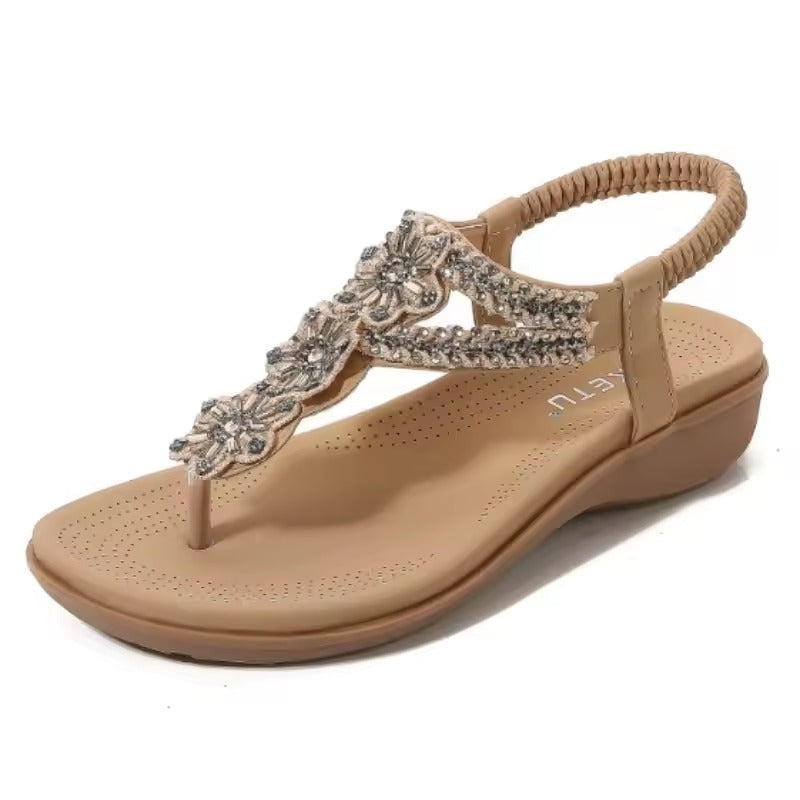 Gerda™ | Boho Komfort-Sandalen mit Perlen