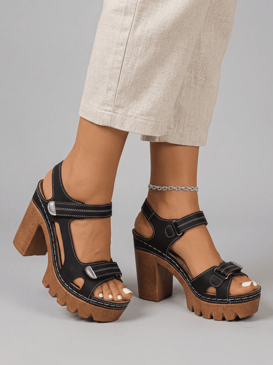 Emilia | Elegante Komfort-Sandaletten mit stabilem Blockabsatz